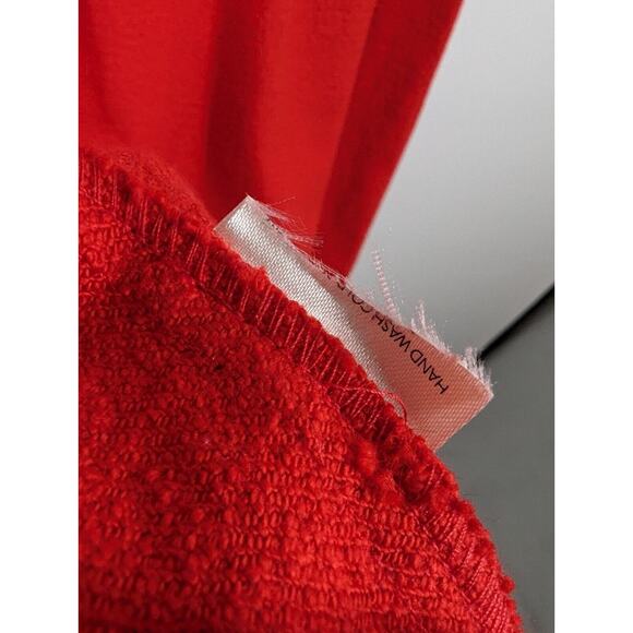 Anthropologie Maeve SZ 4 Squareneck Maxi Dress Red Holiday Cocktail Faux Wrap - Picture 7 of 8